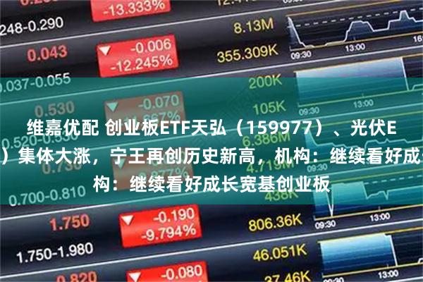 维嘉优配 创业板ETF天弘(159977)、光伏ETF(159857)集体大涨,宁王再创历史新高,机构:继续看好成长宽基创业板